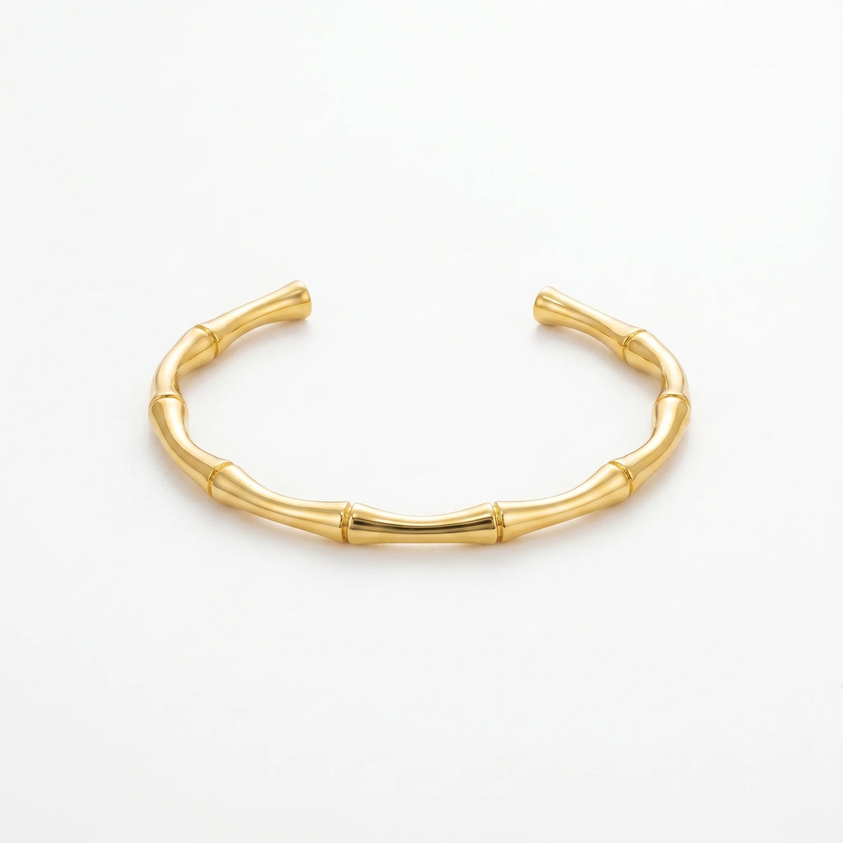QIAOREN 12710 Boho Irregular Big Small Sculpted Flower Open Gold Bangle Stainless Steel Hollow Stackable Bracelet Wholesale