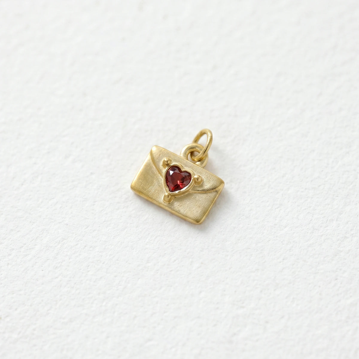 QIAOREN 12437-48   12 Birthstone Envelope Drop Earrings, Gold Plated Stainless Steel Love Letter Studs