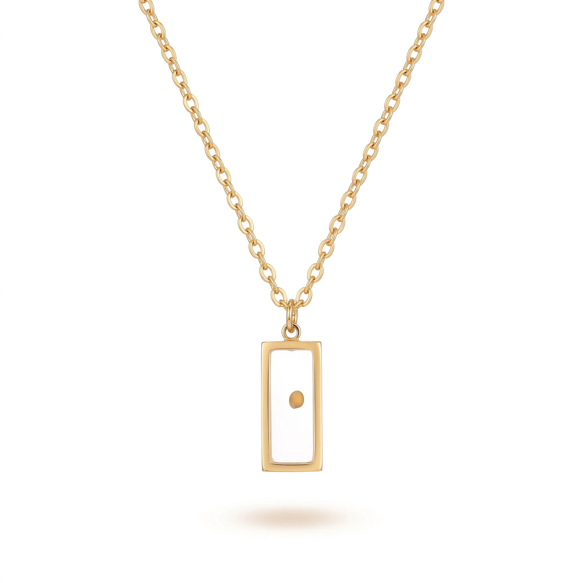 QIAOREN 13420 Stainless Steel Bar Pendant Necklace Minimalist Dainty Geometric Necklace Fashion Jewelry for Women