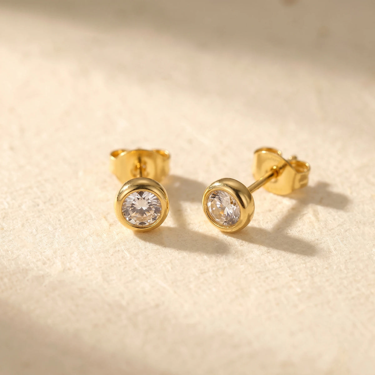 QIAOREN 12190-201 Multi-Color Birthstone Crystal Tiny Studs Hypoallergenic Daily Wear Jewelry Gift for Women
