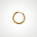 QIAOREN 12591 High Thick Tube Round Huggie Hoop Earrings 18K PVD Gold Stainless Steel Circle Ear Buckle Minimal Jewelry