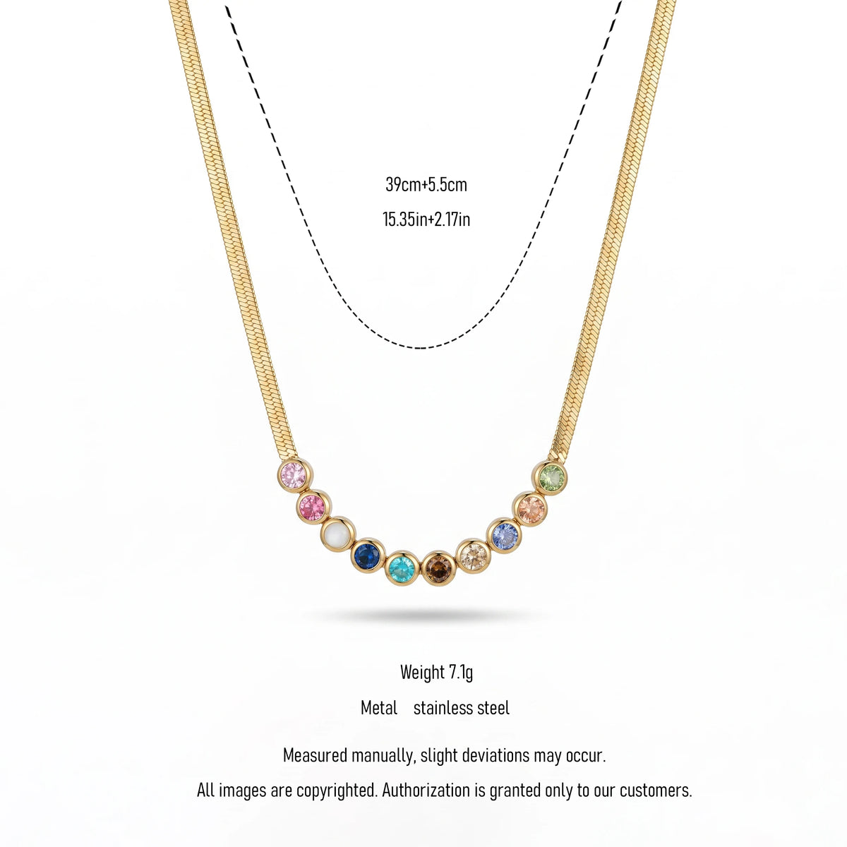 QIAOREN 13520 Wholesale Waterproof Stainless Steel Jewelry Minimalist Gold Plated Necklace for Custom Fashion