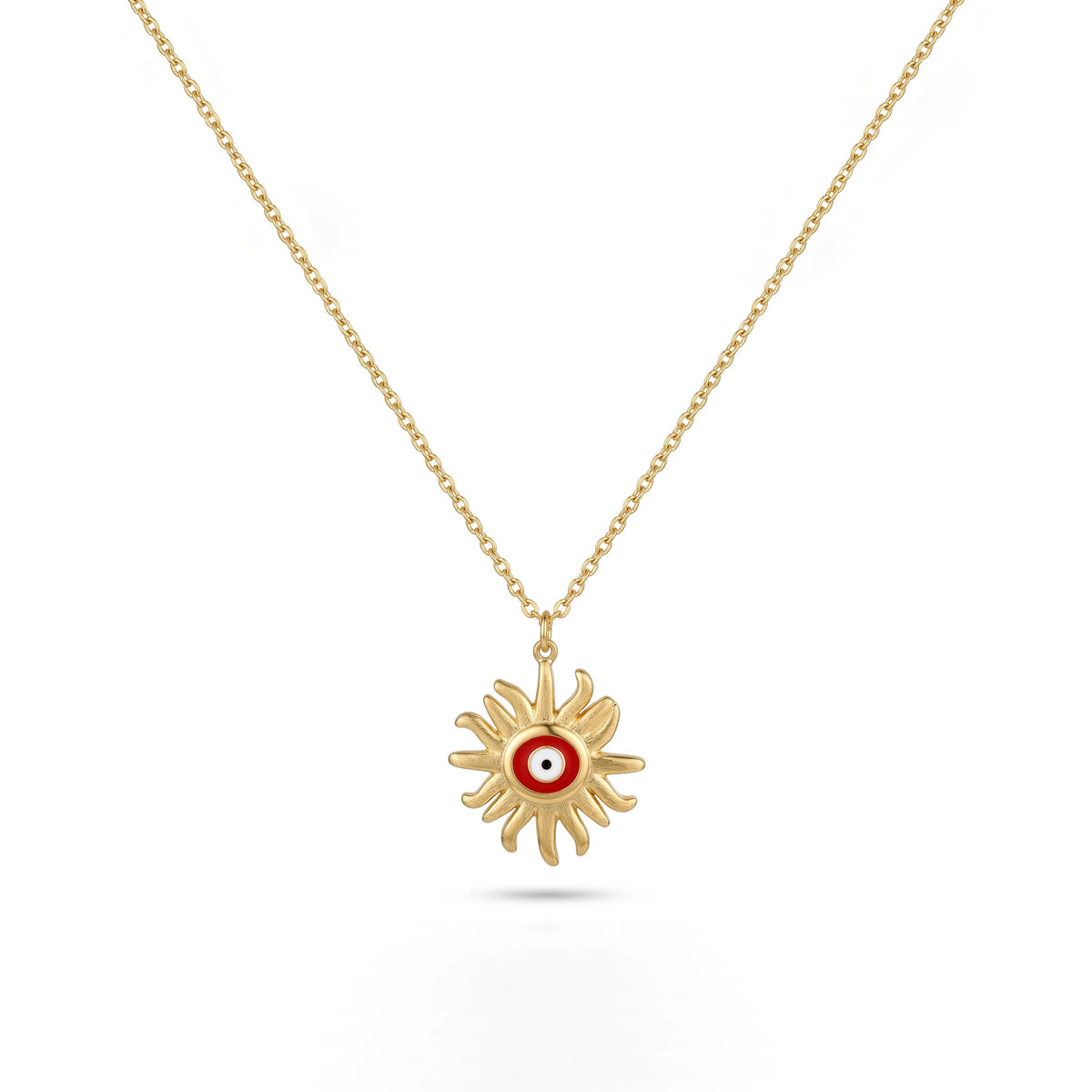 QIAOREN 12817 Premium Solar Nazar Jewelry High Quality PVD Gold Plated Amulet Spiritual Accessory Wholesale Supplier