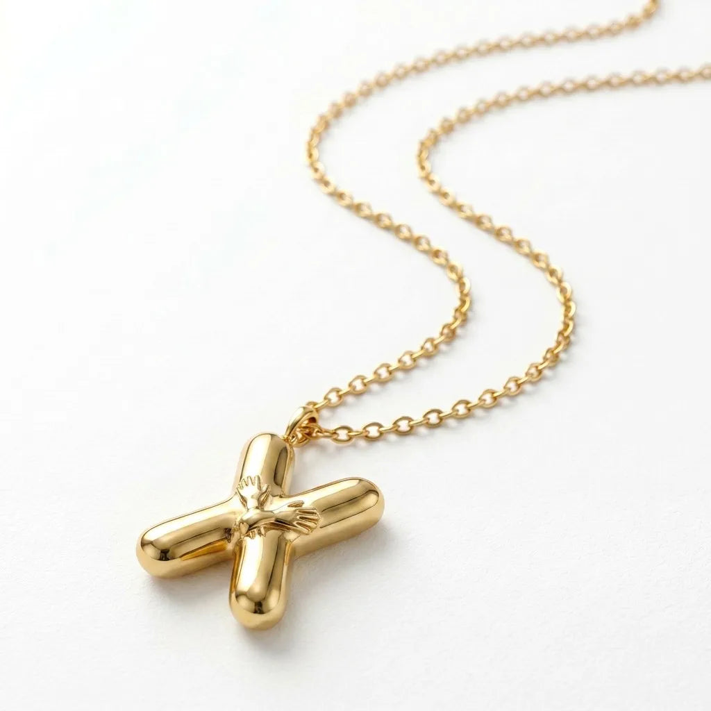 QIAOREN A-Z 26 Letter Initial Necklace Stainless Steel Gold Silver Alphabet Pendant Personalized Name Jewelry Gift for Women