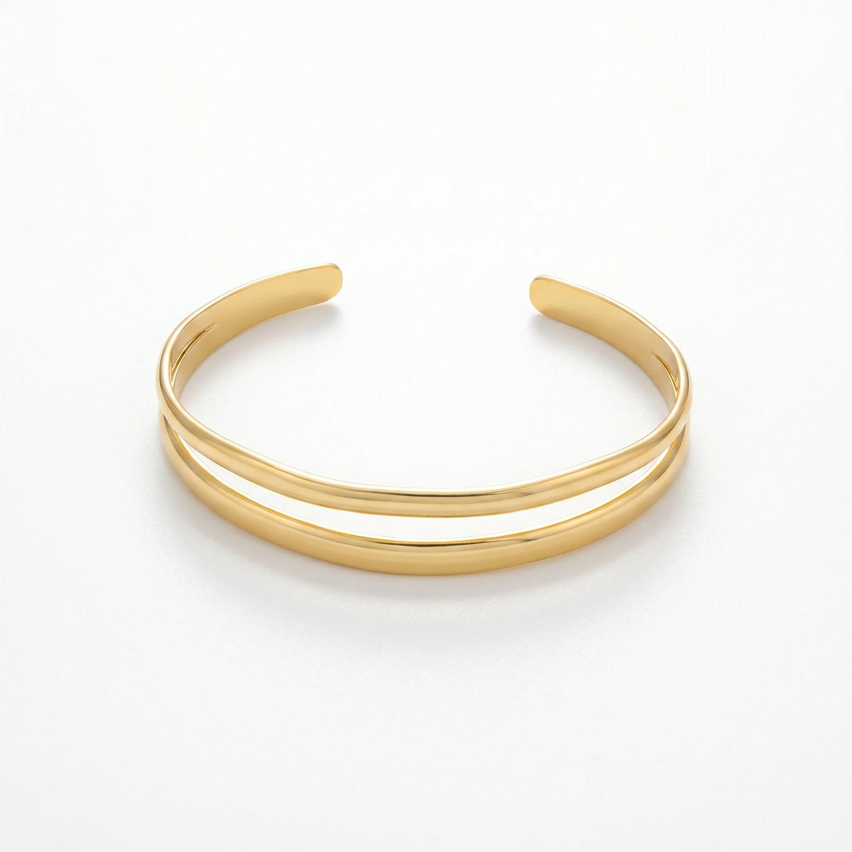 QIAOREN SKU9352 Gold Plated Adjustable Opening Butterfly Cuff Bracelet Fashion Body Jewelry for Women Gift