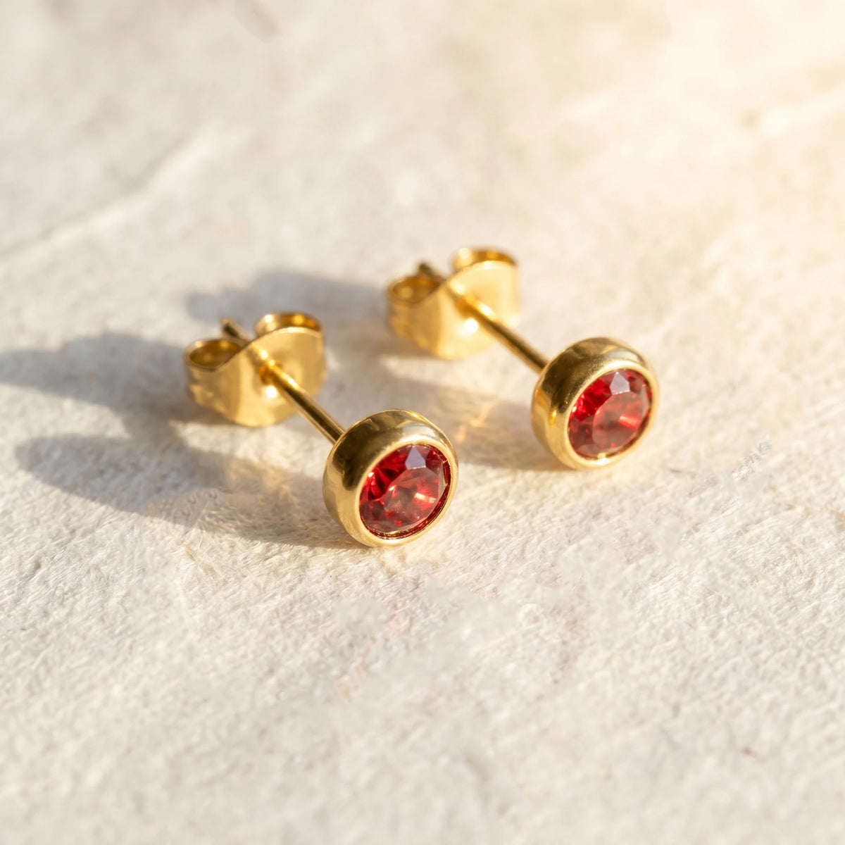 QIAOREN 12190-201 Multi-Color Birthstone Crystal Tiny Studs Hypoallergenic Daily Wear Jewelry Gift for Women