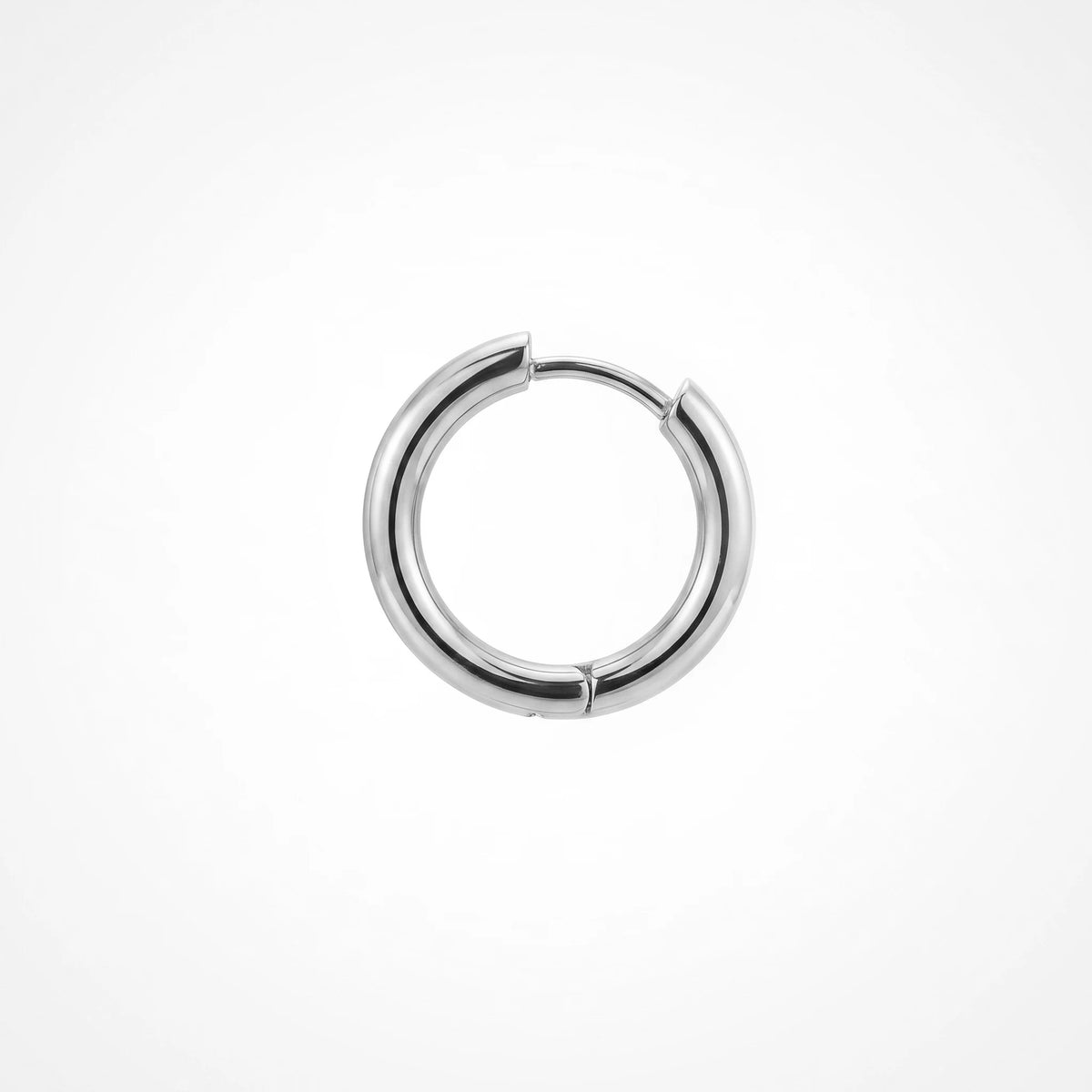 QIAOREN 12605 Matte Finish Elongated Oval Ear Buckle  Stainless Steel 18K Gold Huggie Hoops Anti-allergy Minimal Accessory