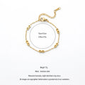 QIAOREN 14009 Cable Chain Adjustable Bracelet with Multiple Hollow Infinity Symbol Charms, Polished Gold Eternal Love