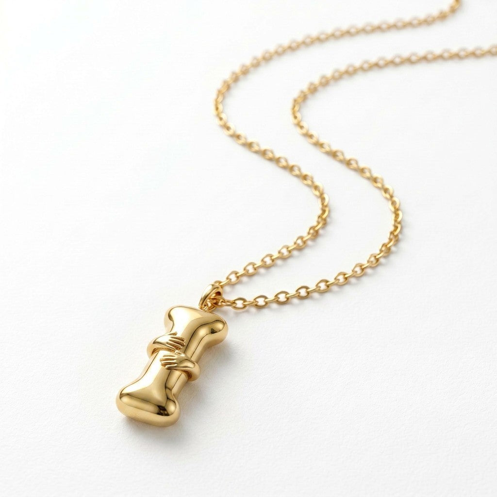 QIAOREN A-Z 26 Letter Initial Necklace Stainless Steel Gold Silver Alphabet Pendant Personalized Name Jewelry Gift for Women
