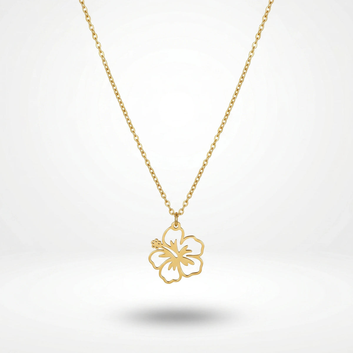 QIAOREN 11723 Wholesale Cutout  Floral Necklace Stainless Steel Gold Plated Beach Jewelry for EU USA Accessories Retailers