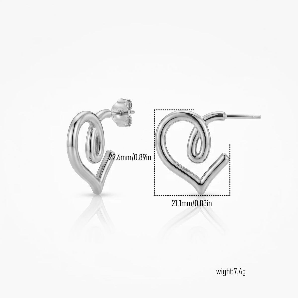 QIAOREN New  18K Gold Plated Stainless Steel Women Zircon  Hoop Earrings Set Fashion Jewelry Clip Stud Earrings