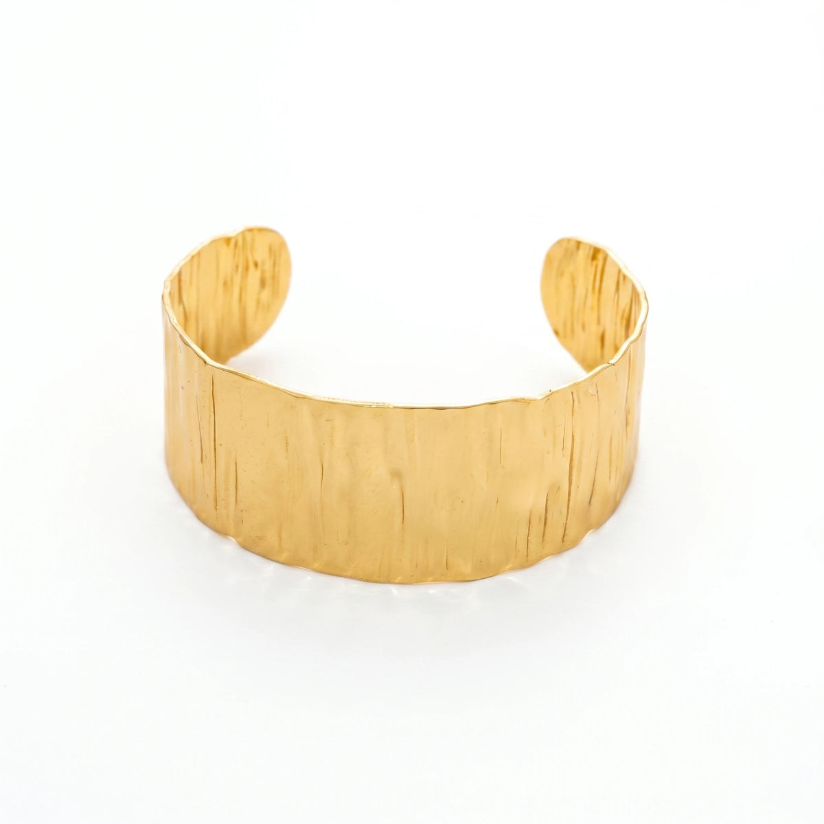 QIAOREN 12710 Boho Irregular Big Small Sculpted Flower Open Gold Bangle Stainless Steel Hollow Stackable Bracelet Wholesale
