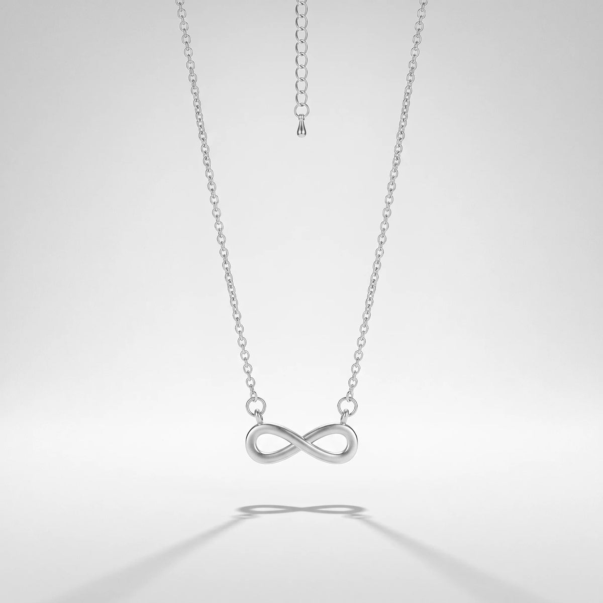 QIAOREN Dainty Infinity Pendant Necklace 18K Gold Plated Stainless Steel Cable Chain Tarnish Free Adjustable Layering Unisex