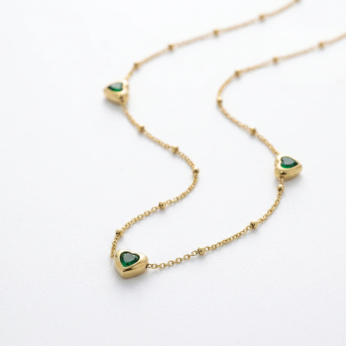 QIAOREN 13521 Wholesale Waterproof Stainless Steel Jewelry Minimalist Gold Plated Necklace for Custom Fashion