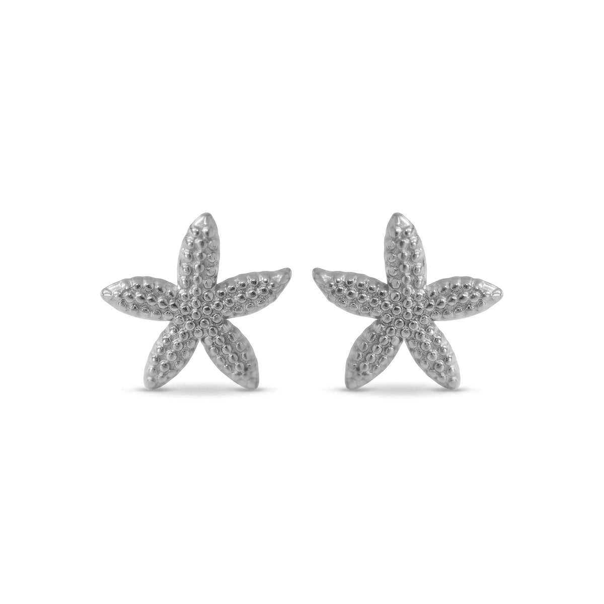 QIAOREN 11795 Trendy Starfish Stud Earrings Stainless Steel 18K Gold Plated Sea Star Summer Beach Jewelry for Women US EU